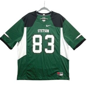 Nike Stetson University Jersey Mens XL Green White Team Engineered Football #83